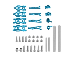 Kit De Braços De Suspensão Superior E Inferior De Alumínio Para Carro Controle Remoto 1/16 Scy16101pro 16102 Azul