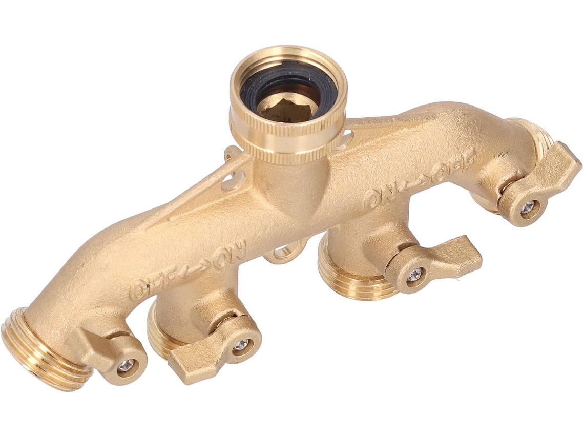 Design À Prova De Vazamentos, Conector Divisor Mangueira Latão Com 4