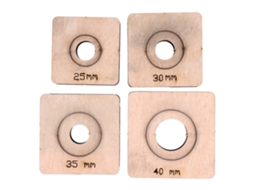 Yuru conjunto de 4 Matrizes de Corte em Couro e Metal Aço Liga Bétula para Diy Artesanal Redondo Punção Moldes