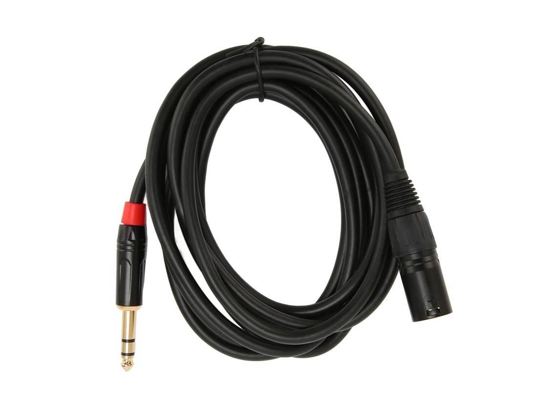 Lurelia Cabo De Áudio Xlr/trs Macho 3 Pinos 6,35 Mm 3 M, Para Microfones, Mixer, Amplificador E Colunas Ativas