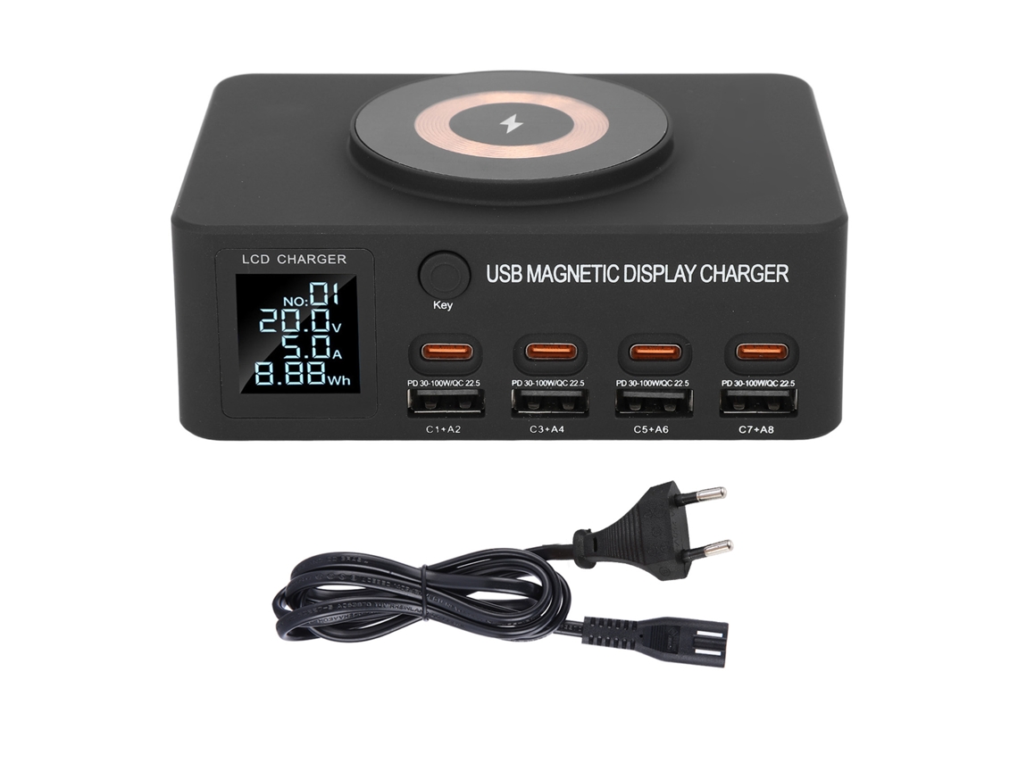 Carregador Sem Fio LAXISCREED 8 Portas 140w Pd100w+qc3.0