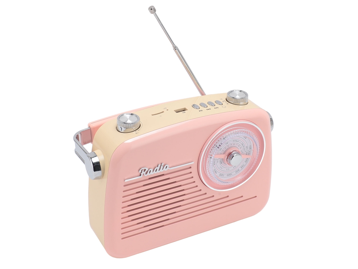 Aetheria alto falante Bluetooth Portátil Mini com Usb Fm Am Sw Versátil Conexão Confiável Rosa Plug Us 110v