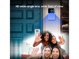 Campainha Inteligente Sem Fio com Câmera HD, Detecção de Movimento e Intercom Wi-Fi para Casa e Apartamento