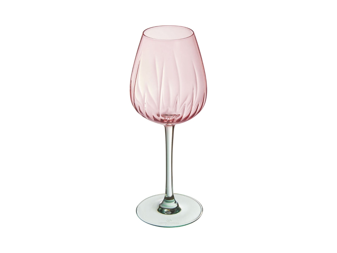 Copo Para Vinho Cristal D’arques Paris Swirly Spring (cor De Rosa Vidro 470 Ml 4 Unidades)