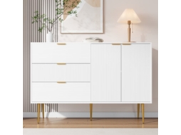 Aparador Moderno - 2 Portas E 3 Gavetas - Branco