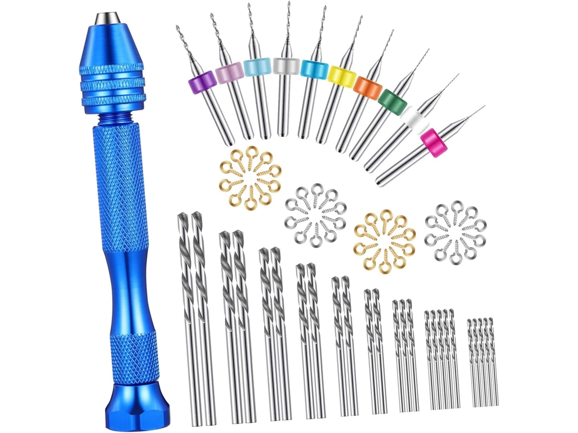 Conjunto De 76 Mini Brocas Precisão Com Cabeça Giratória, Aço Leve E