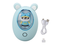 Aquecedor de Mãos Usb Recarregável 3000mah Azul Inverno Presente