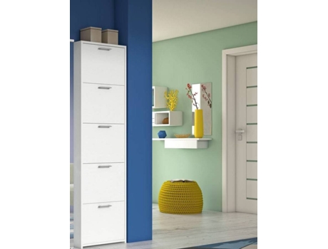 Sapateira DMORA 61 Branco (Melamina - 18x50x178 cm)