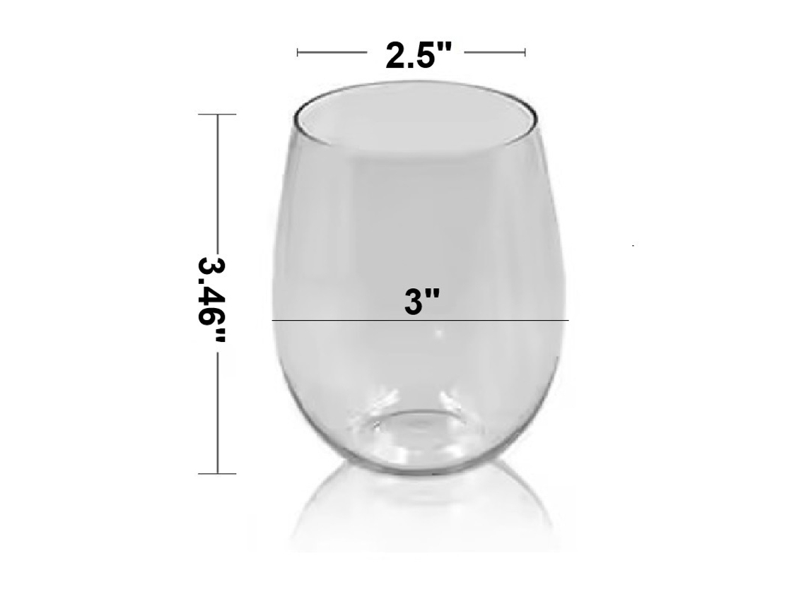 Taças de Champanhe Descartáveis de Plástico YUNZII 350ml