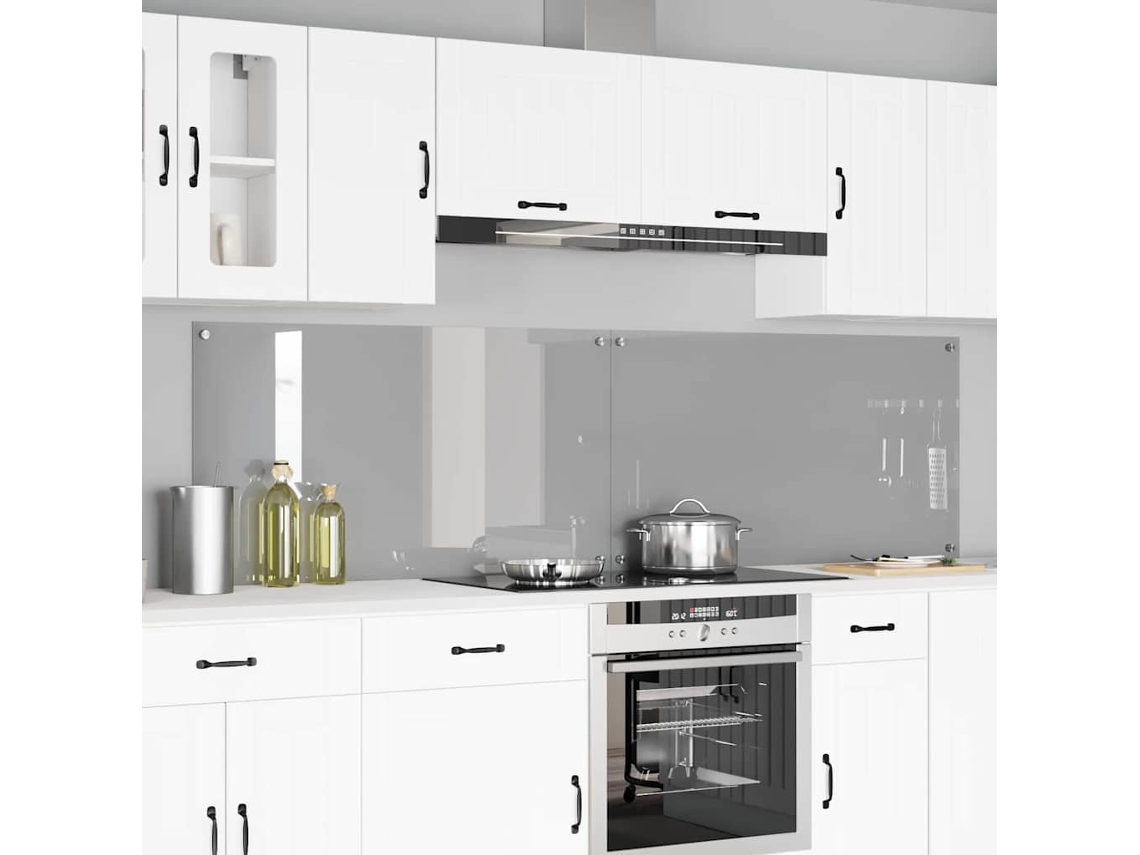 Vidaxl Painel De Cozinha 2 Unid. Cinzento-claro 110 X 60 Cm