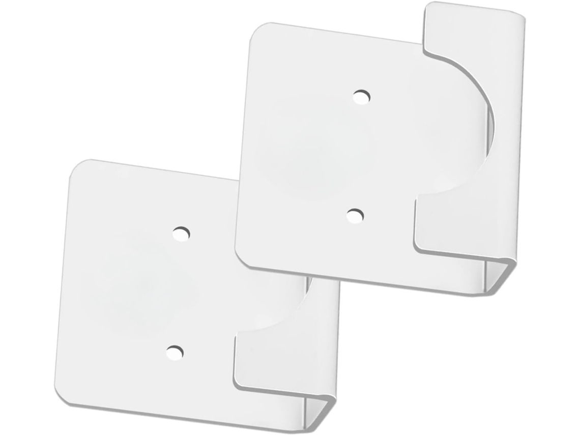 Conjunto de 2 suportes adesivos para diversas cortinas em acrílico, ideais para banheiro e cozinha, sem necessidade de instalação.