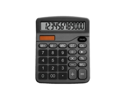 Calculadora De Escritório Com 12 Dígitos Solar E Bateria Para Estudantes, Escritório E Lar - Preto