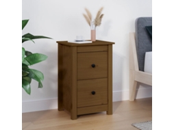 Vidaxl Mesa De Cabeceira 40x35x61,5 Cm Pinho Maciço Castanho Mel