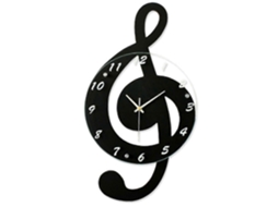 Relógio com notas musicais GOKOCO, silencioso, decorativo para sala