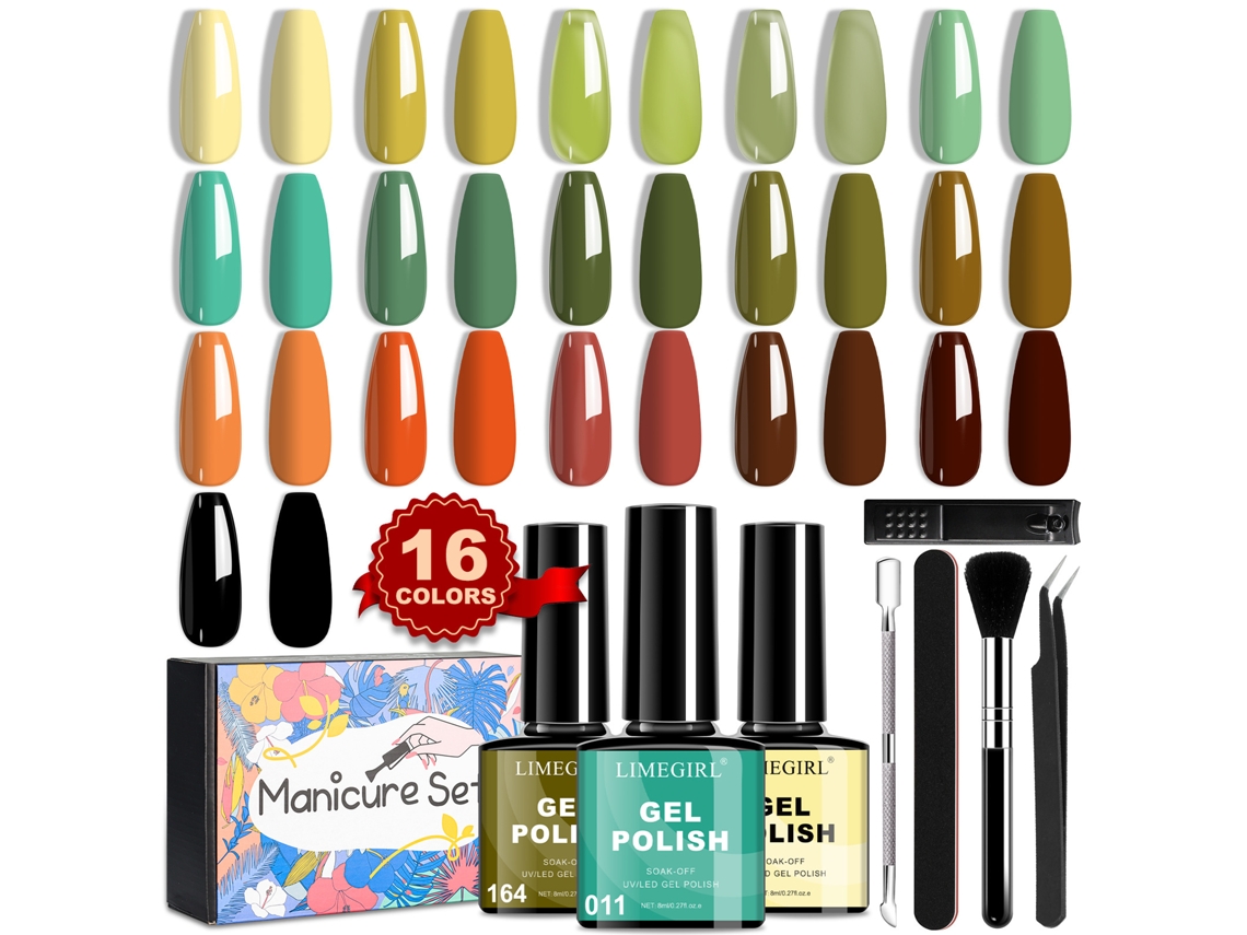 Conjunto De Esmalte Em Gel Para Outono E Inverno, Ferramentas Profissionais Para Esmaltação De Unhas.hc037-1