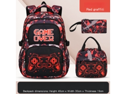 Conjunto de Mochila Escolar Para Menino CUICH (vermelhas)