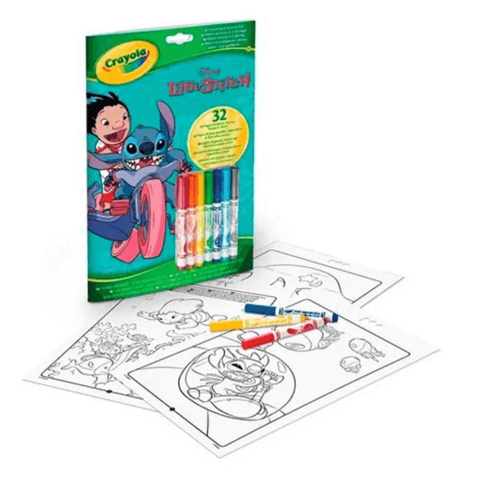 Livro de colorir e atividades Crayola Lilo Stitch 04 0865 Crayolap25