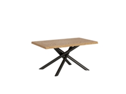 Mesa Fixa 90x160 Cm Carvalho Vindral Descascado Com Pés Antracite Itamoby