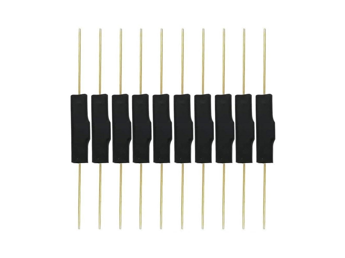 Conjunto De 10 Interruptores Reed Plástico, Interruptores De Indução Magnética Normalmente Fechados, 100v Dc, 1a