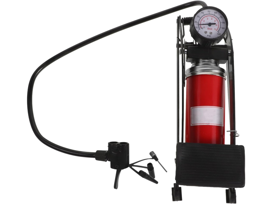 Bomba De Pé Para Pneus De Carro, Pressão Metálica, Design Antiderrapante, Inflador Prático Para Motocicletas E