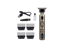 Máquina HHZ para Cabelo Recarregavél Dourado Led Digital Atualização