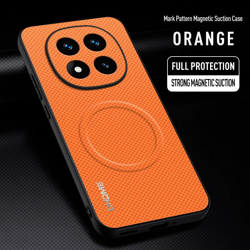 Capa Fosca Para Celular (laranja, Xiaomi 17t Pro), Capa Protetora Magnética Magsafe Anti-impressão Digital.