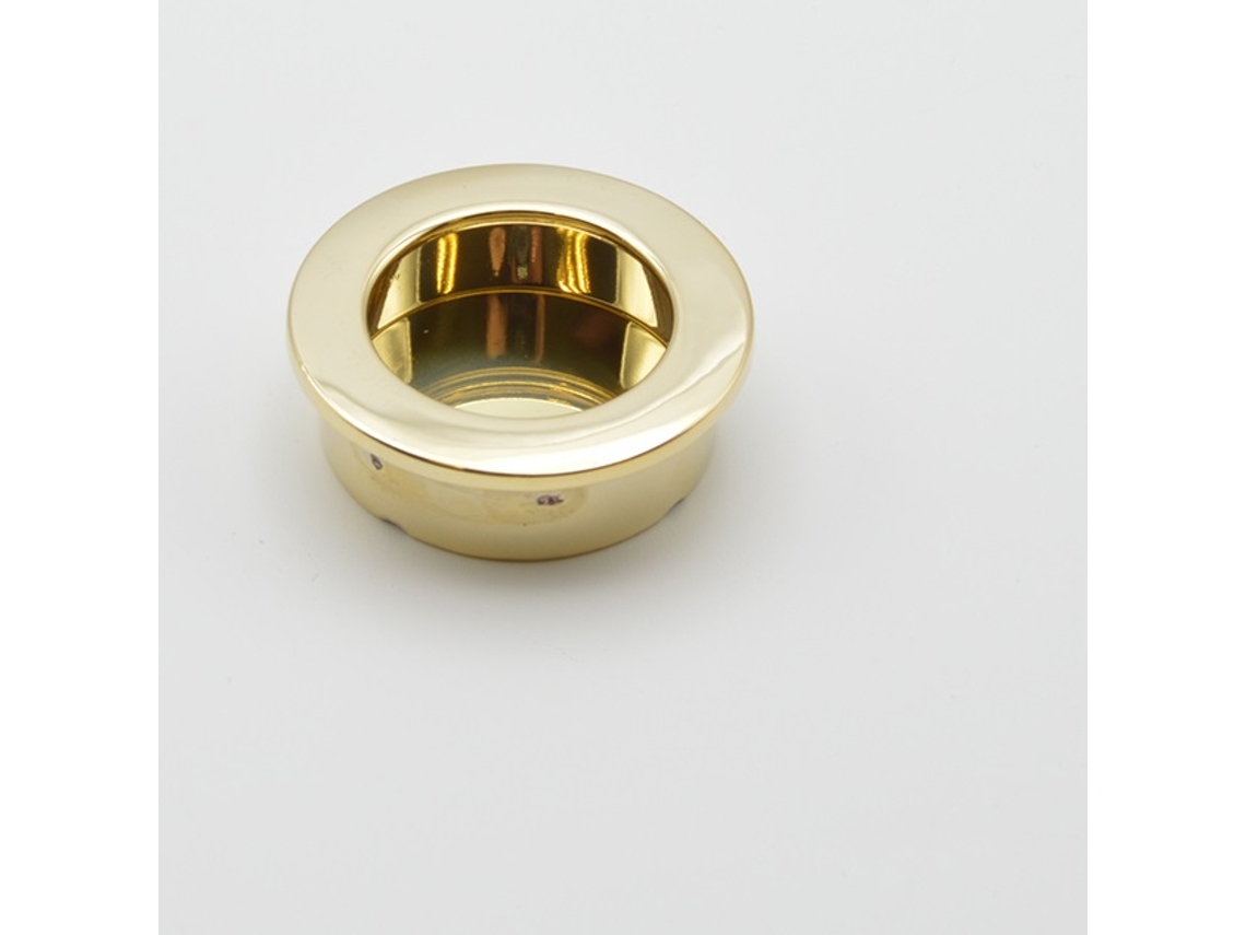 Puxador HARDWAREXCHANGE Redondo em Zamac, 40mm dourado (conjunto de 4)