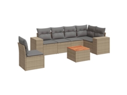 Garden Sofa Set, Garden Sofa Sets Vidaxl Bege Rattan / Vime (n/a)