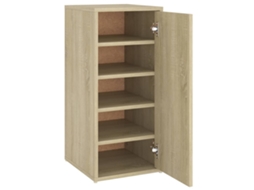 Shoe Cabinet, Shoe Cabinets Vidaxl Marrom Madeira Processada (32 X 35 X 70 Cm)