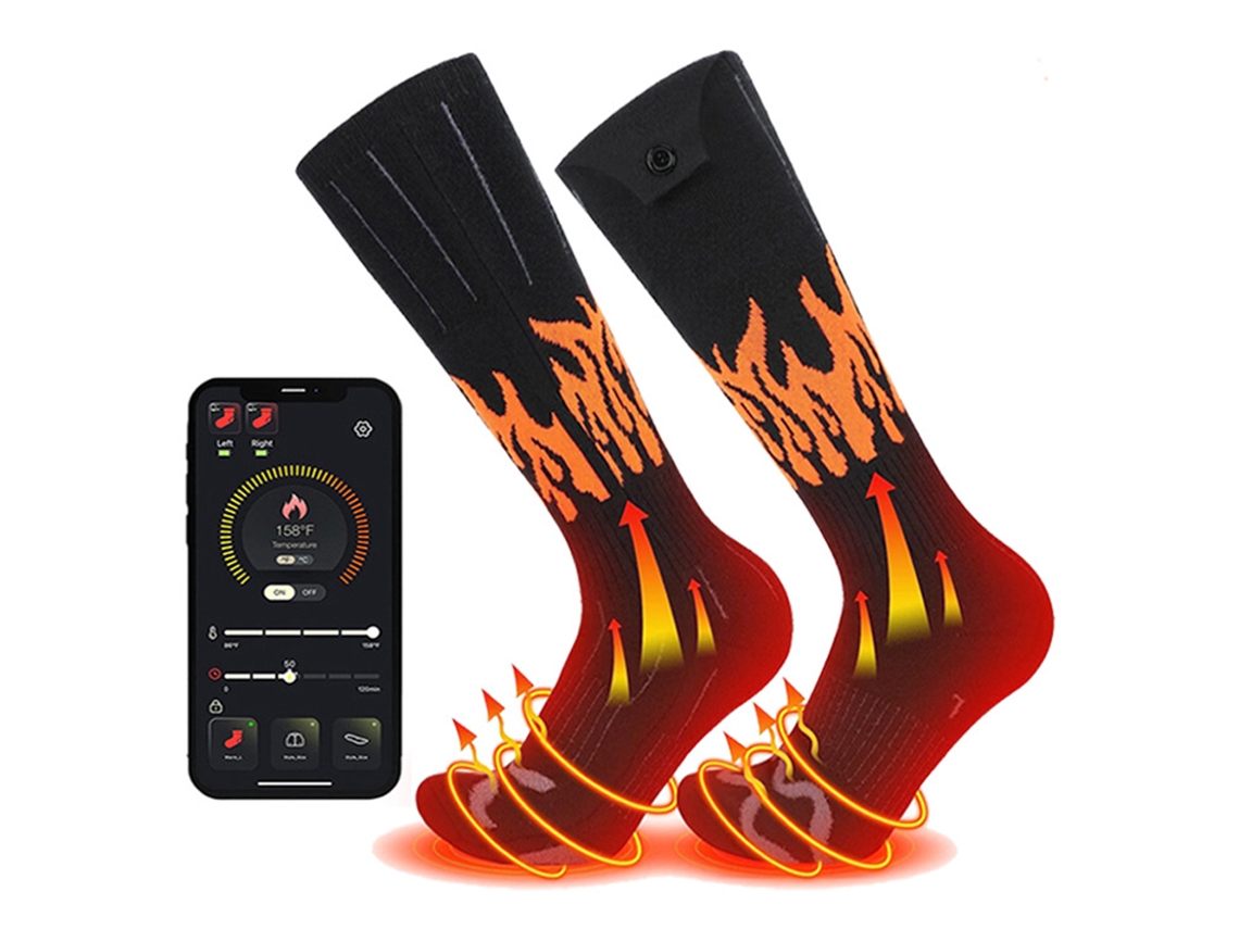 Meias Térmicas Aquecidas Laxiscreed Com 2 Baterias De 5000mah E Controle Via App