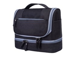 Bolsa de maquiagem portátil à prova d'água com zipper duplo para viagem organizer grande capacidade S/MARCA