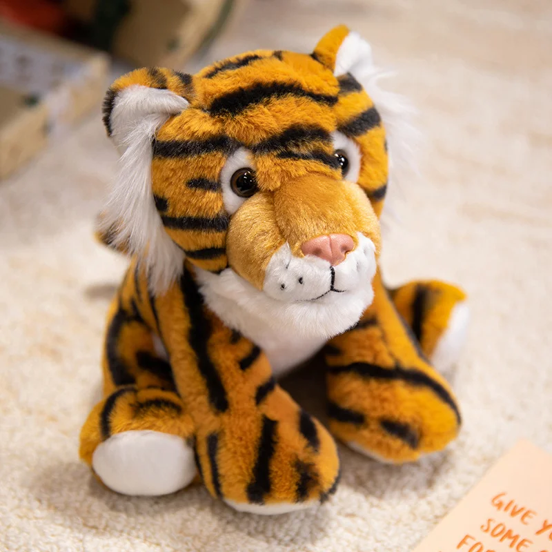 (tigre Com Aproximadamente 23 Cm) Brinquedo De Pelúcia Realista De Animal Da Selva Com 23 Cm, Simulando Um Animal Da Floresta.