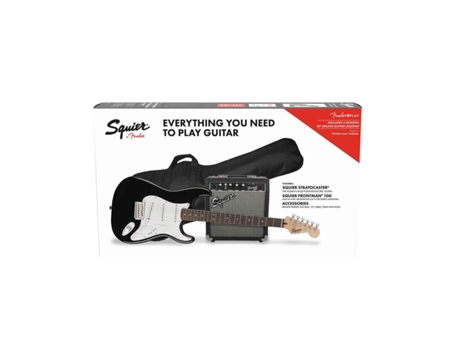 Pack Guitarra Eletrica Stratocaster Sss Black