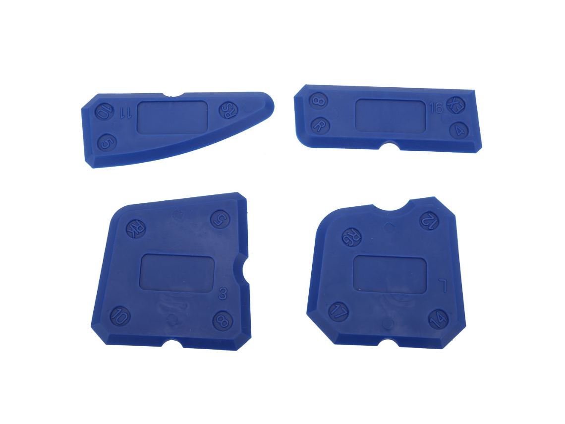 Kit De 4 Ferramentas De Calafetar Silicone Cimento Vidro Scraper Para Selagem E Finalização De Colante