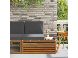 Vidaxl Sofá De Canto Externo Com Almofada Natural 91 X 63 X 73 Cm
