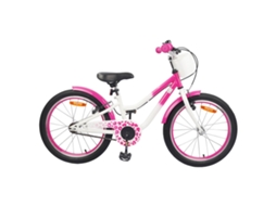 Vidaxl Bicicleta Infantil 18 Polegadas Para 5-7 Anos Rosa
