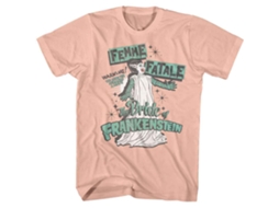 Unisex Adult T-shirt Rockinstone Universal Monsters Femme Fatale Peach Sizel