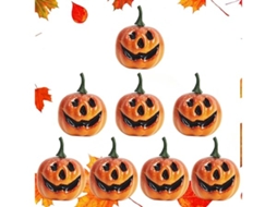 Mini Abóboras Artificiais, Embalagem de 8 Unidades, Decoração de Halloween, 4,5 Cm de Diâmetro, Ergonômico, Uso Diário STELASPLEN