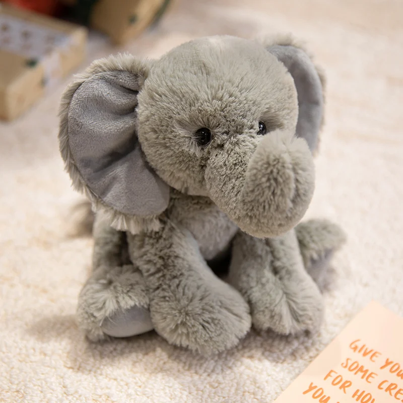 (elefante Com Aproximadamente 23 Cm) Brinquedo De Pelúcia Realista De Animal Da Selva Com 23 Cm, Simulando Um Animal Da Floresta.