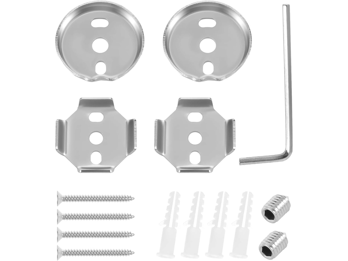 Conjunto De 15 Peças Para Reparo Suporte Toalha Banheiro, Ferragens De Montagem Em Aço Inoxidável Para Gancho Barra