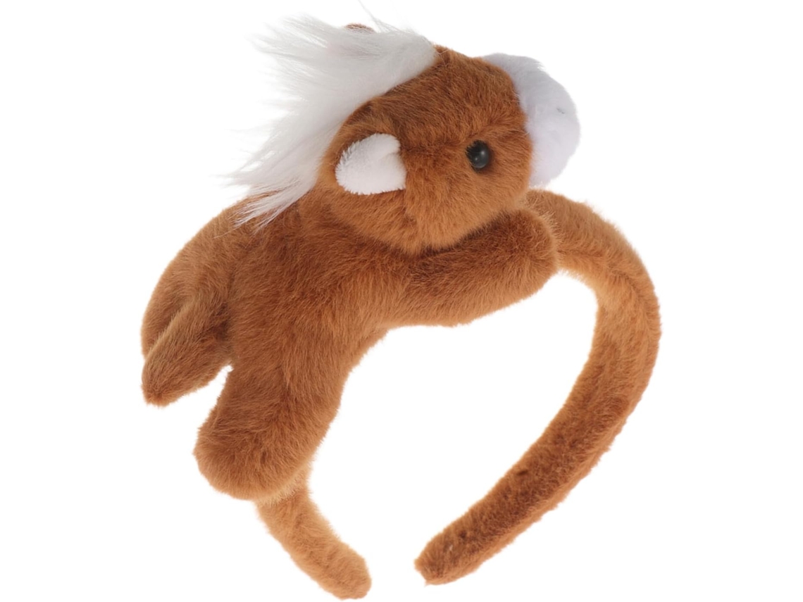 Tiara De Pelúcia Macia E Fofa Em Formato De Cavalo Marrom, Acessório Perfeito Para O Ano Novo Chinês De 2026.