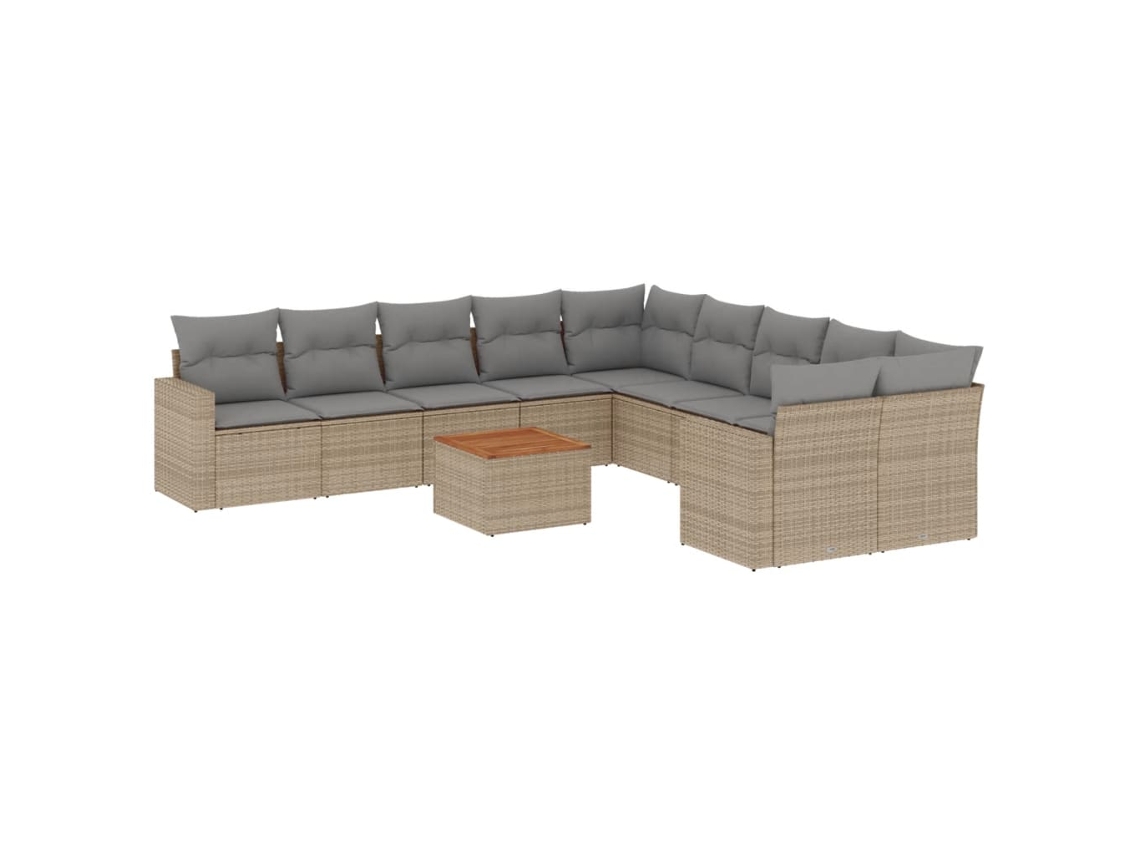 Garden Sofa Set, Garden Sofa Sets Vidaxl Bege Rattan / Vime (n/a)