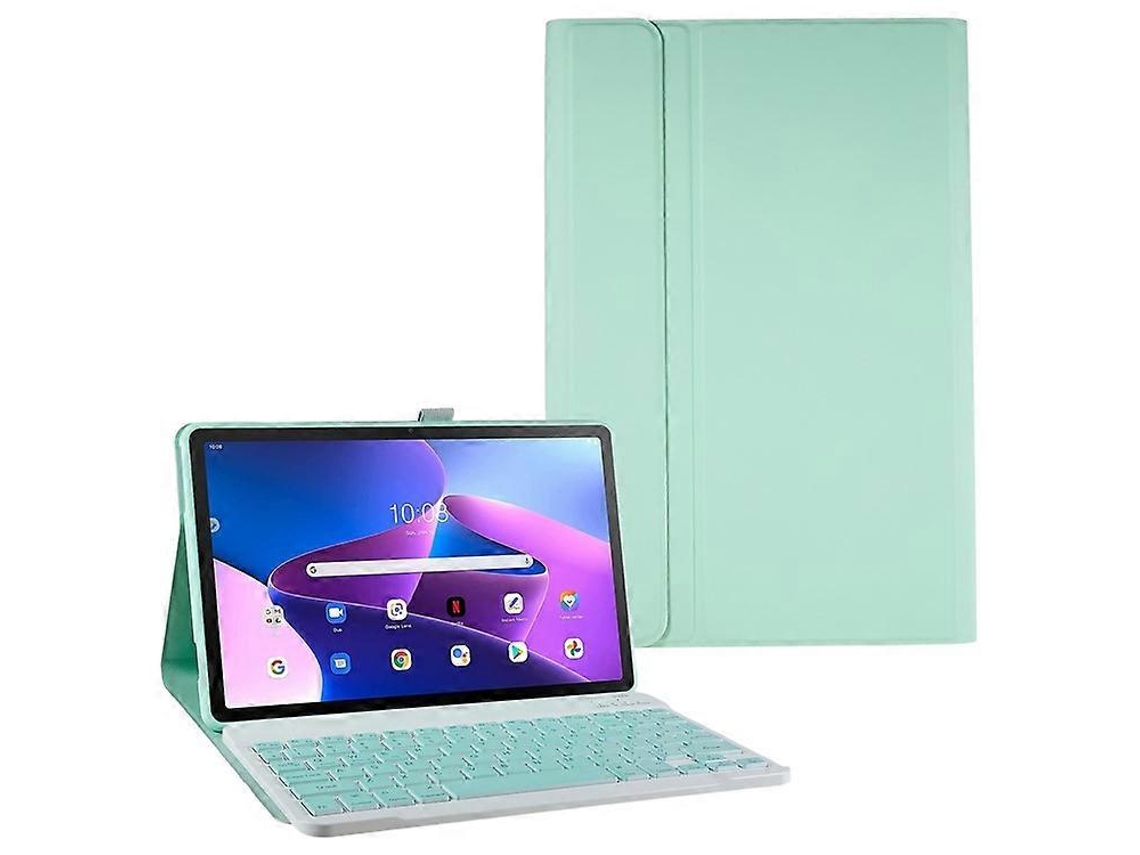 Capa Para Tablet, Couro Pu, Anti-choque E Anti-risco, Suporte Com Teclado Bluetoothlightgreen
