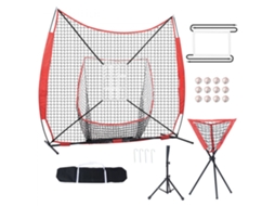 Rede De Treino De Baseball 244x211cm Com Alvo, Acessórios E Mala Tekmaquinas