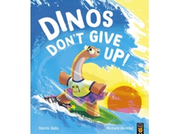 Livro Dinos Dont Give Up! de Smriti Halls (Inglês)