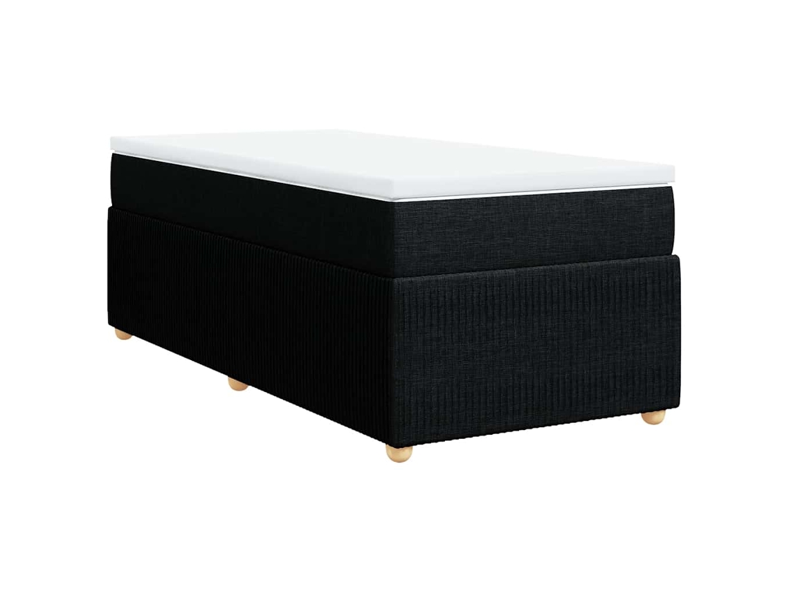 Cama com Molas/colchão 90x190 Cm Tecido Preto MAISON EXCLUSIVE