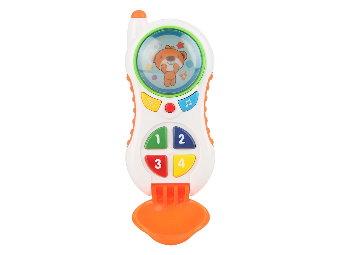 Mali telefone Brinquedo Educativo para Bebê com Som e Luz Simulação Celular Infantil