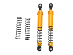 Conjunto de Amortecedores de Óleo Big Bore para Carro Rc Crawler 1/10 Scx10 105mm Alumínio Dourado S/MARCA