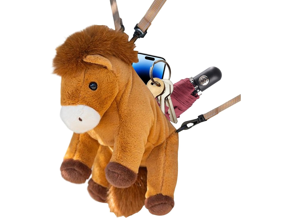 Lurelia Mochila Cavalo De Peluche, Bolsa Adorável Para Creche, Piqueniques E Viagens