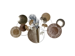 Figura Decorativa DKD HOME DECOR 90 x 8,3 x 49 cm Dourado Cobre Círculos